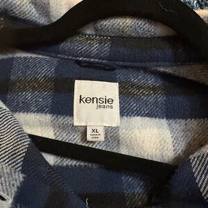 Kensie Jeans Plaid Flannel Shacket